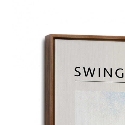 [Color:Walnut], Picture of art in a Walnut frame at an angle