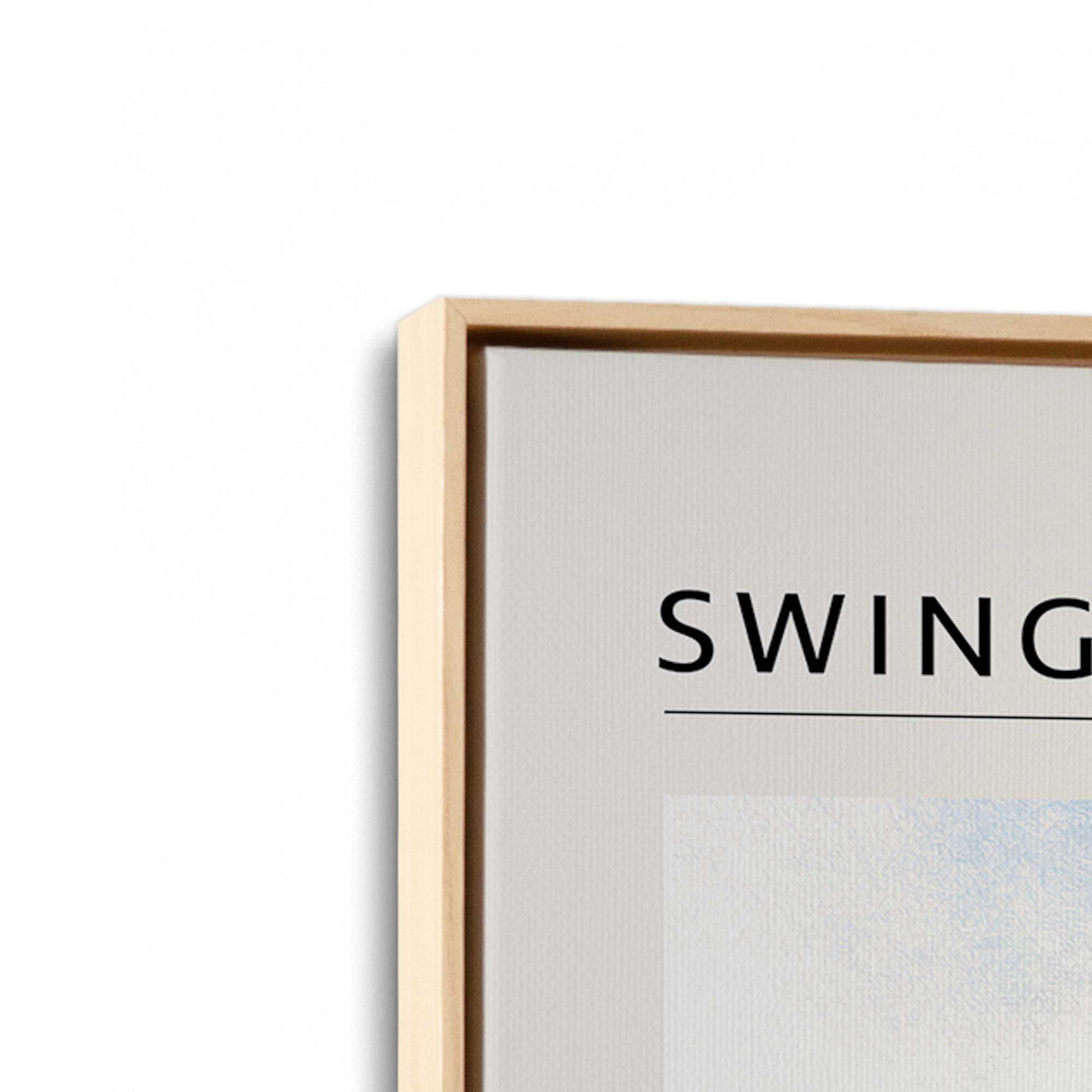 [Color:American Maple], Picture of art in a American Maple frame at an angle