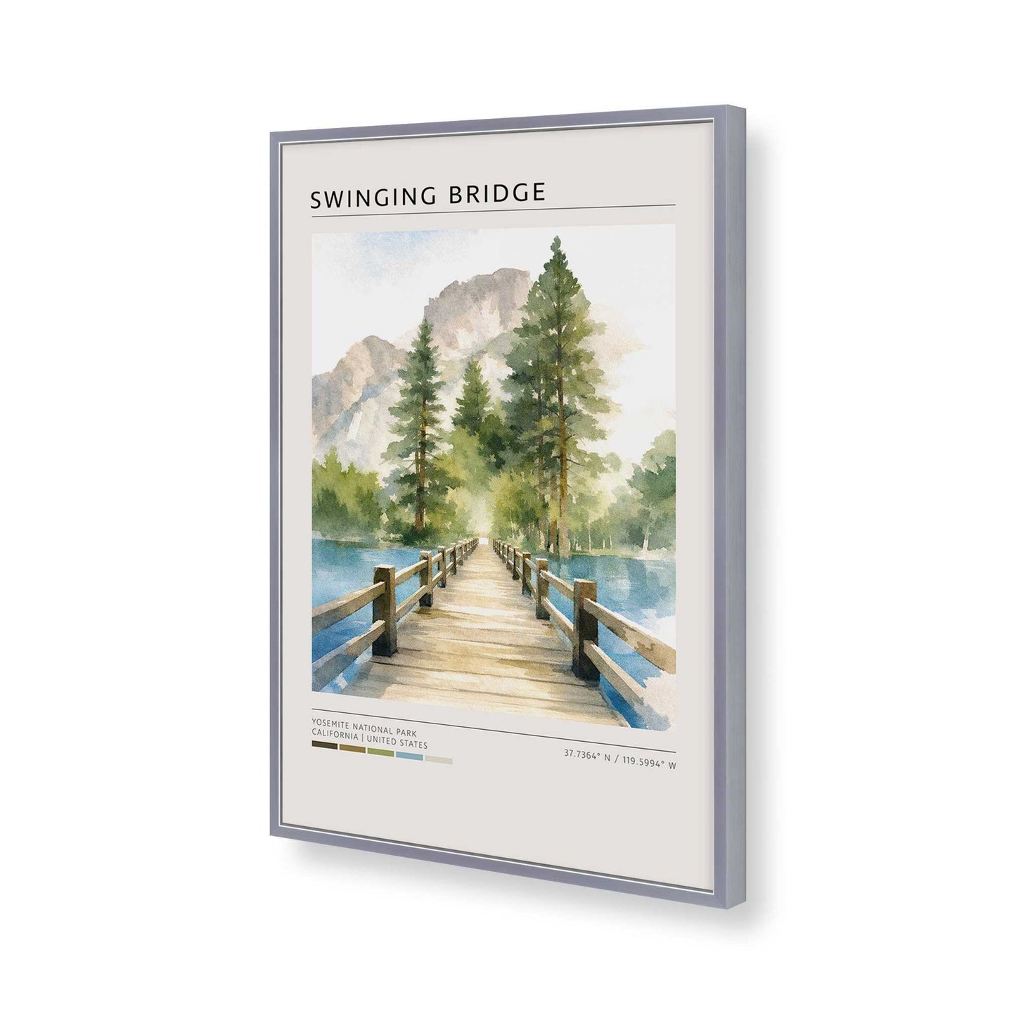 [Color:Polished Chrome], Picture of art in a Polished Chrome frame of the corner