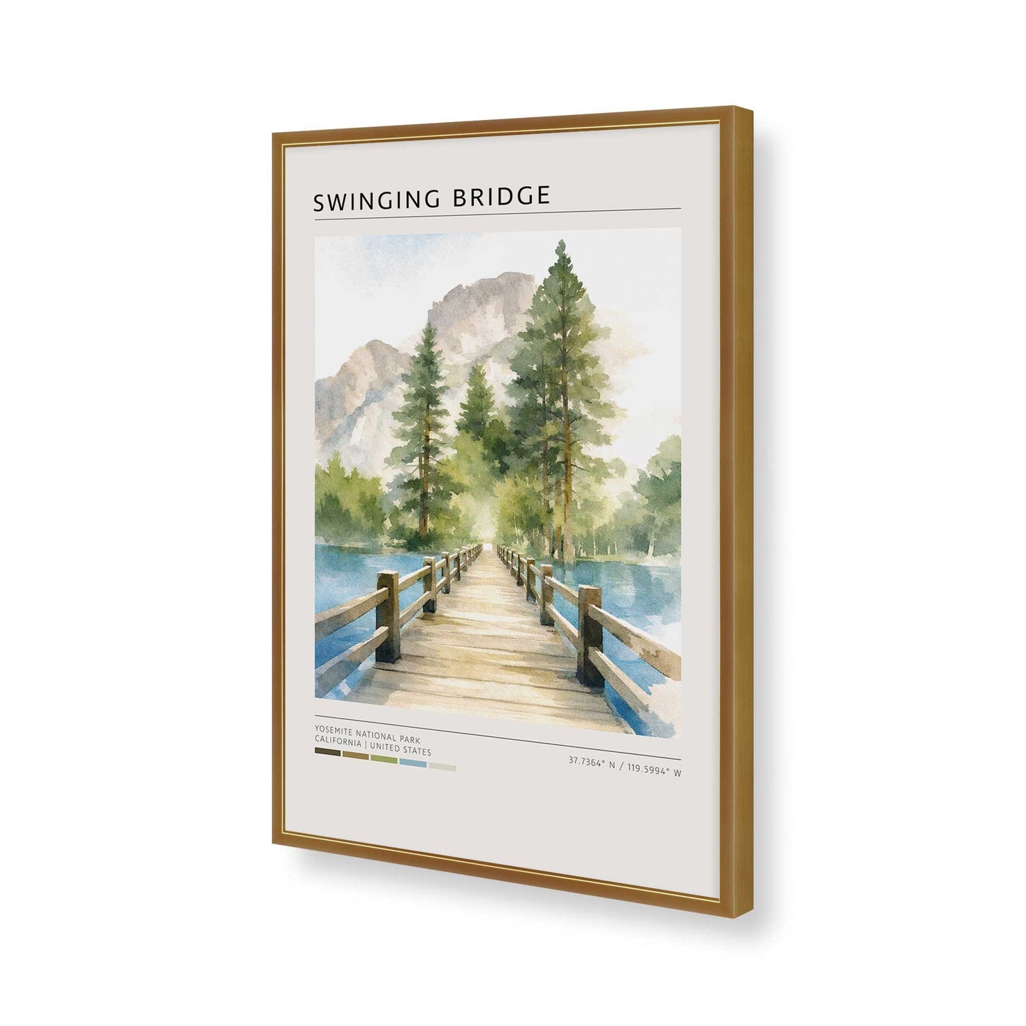 [Color:Polished Gold], Picture of art in a Polished Gold frame of the corner