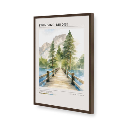 [Color:Brown], Picture of art in a Brown frame of the corner