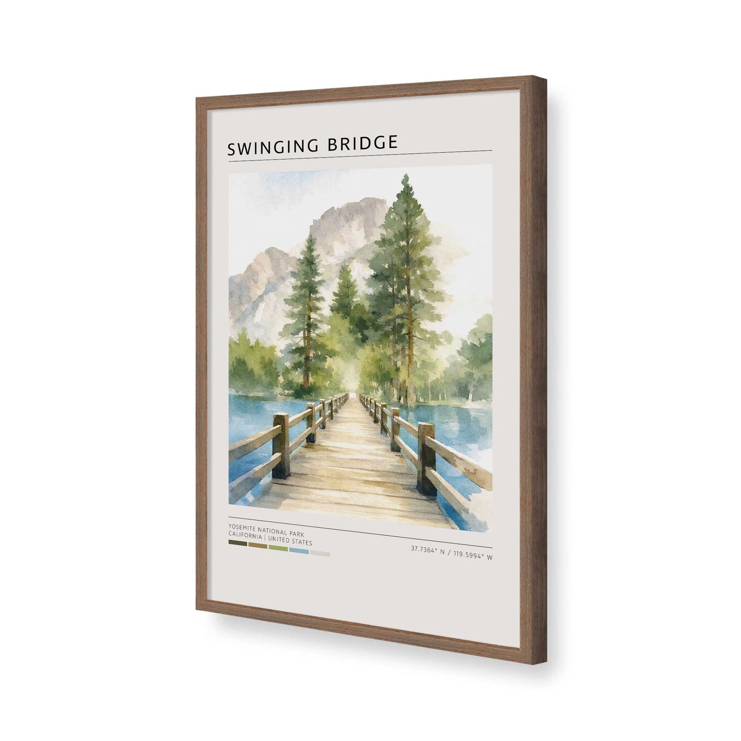[Color:Walnut], Picture of art in a Walnut frame of the corner