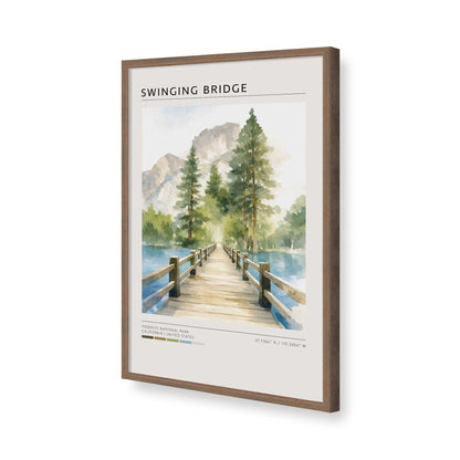 [Color:Walnut], Picture of art in a Walnut frame of the corner