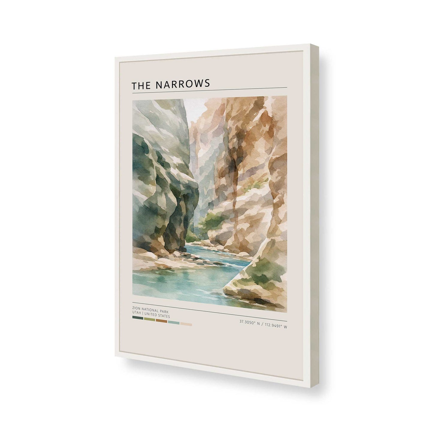 [Color:Opaque White], Picture of art in a Opaque White frame of the corner