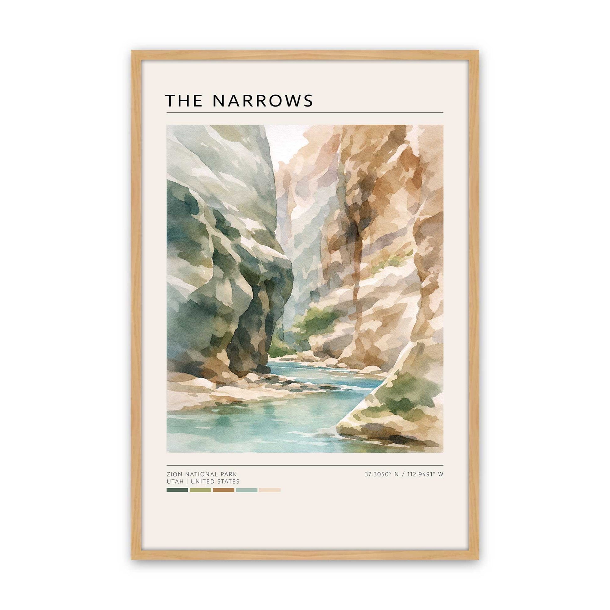 [Color:American Maple], Picture of art in a American Maple frame