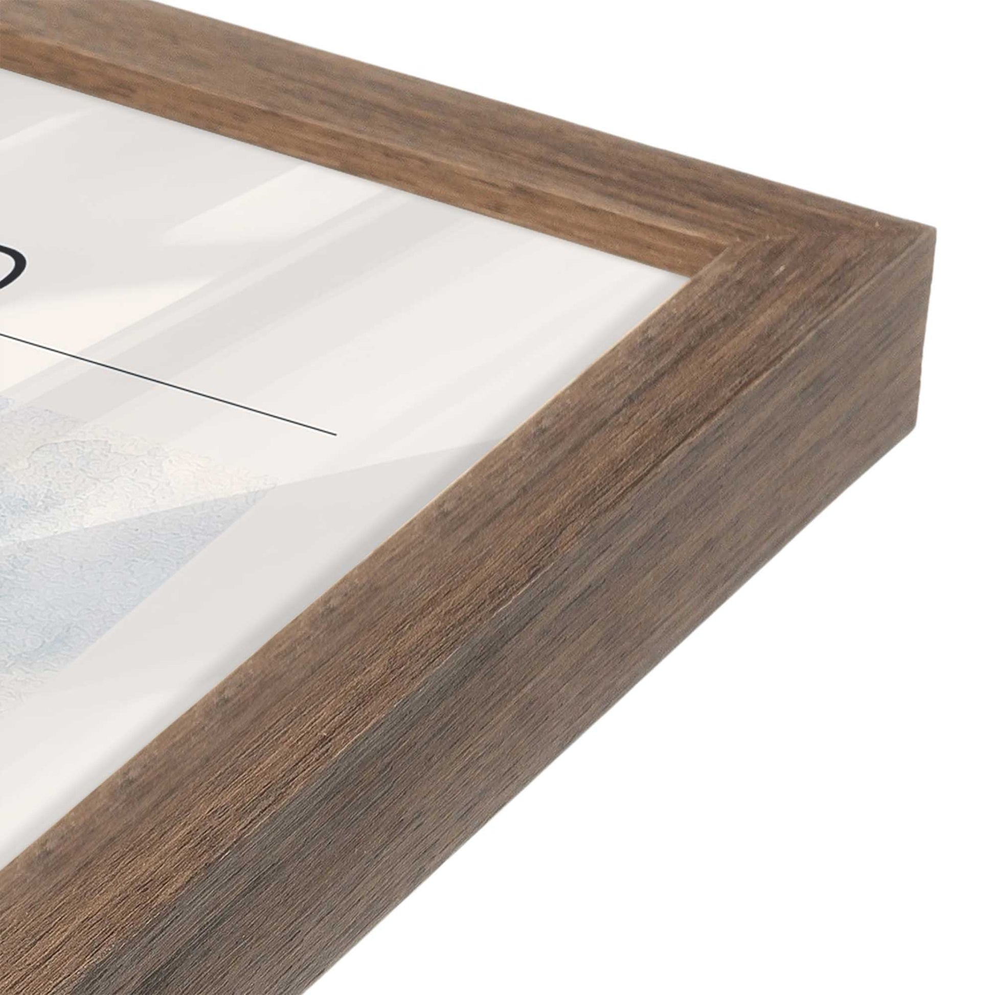 [Color:Walnut], Picture of art in a Walnut frame of the corner