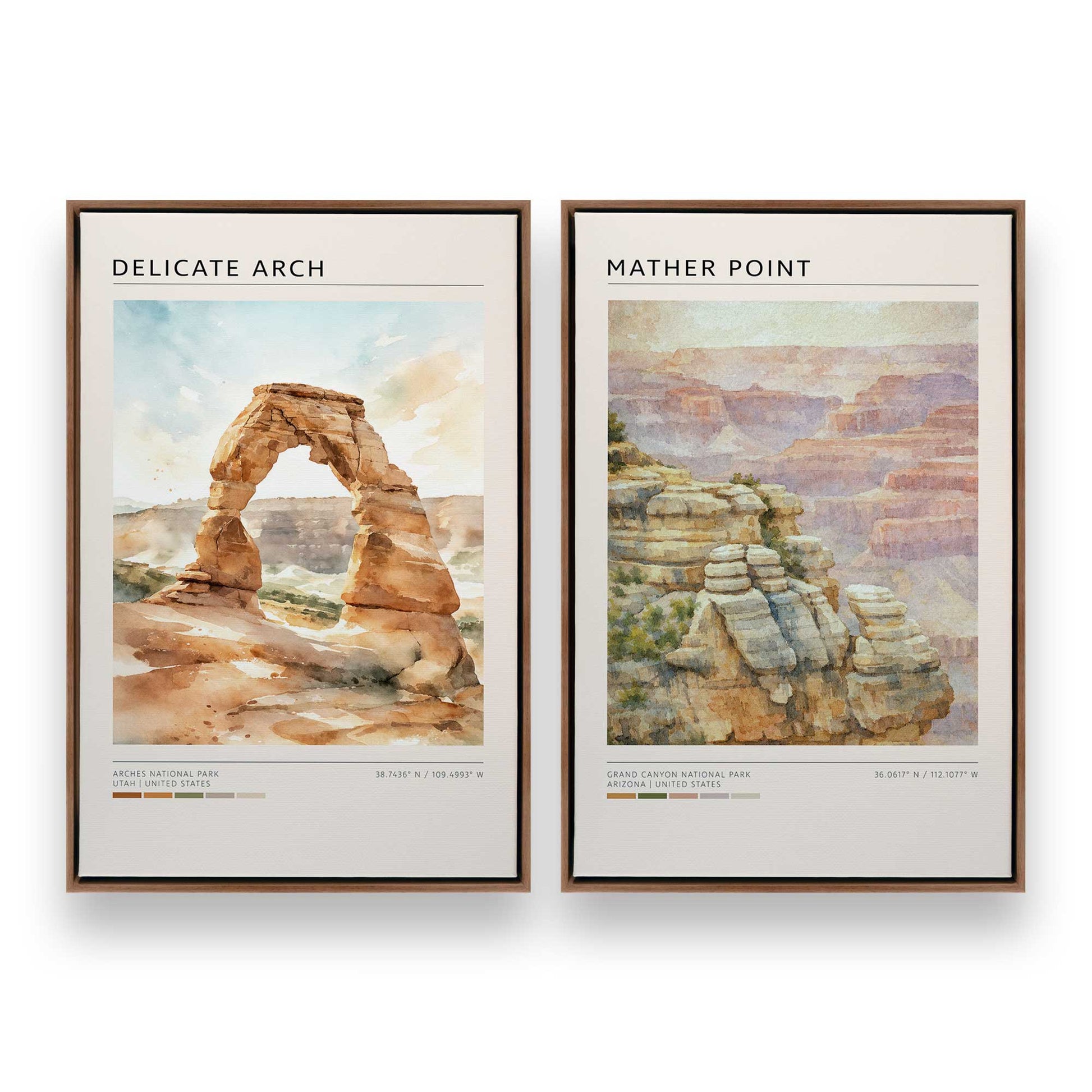[Color:Walnut], Picture of art in a Walnut frame