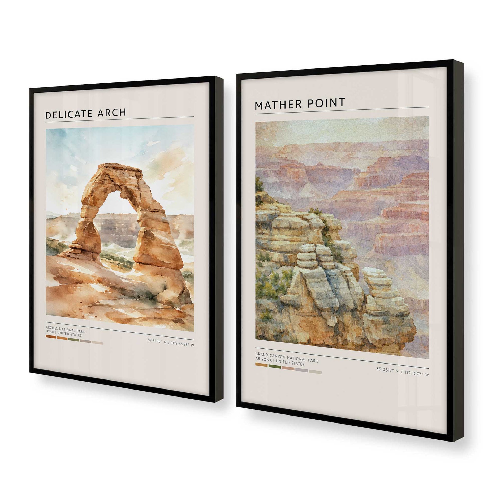 [Color:Satin Black], Picture of art in a Satin Black frame at an angle