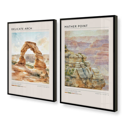 [Color:Satin Black], Picture of art in a Satin Black frame at an angle