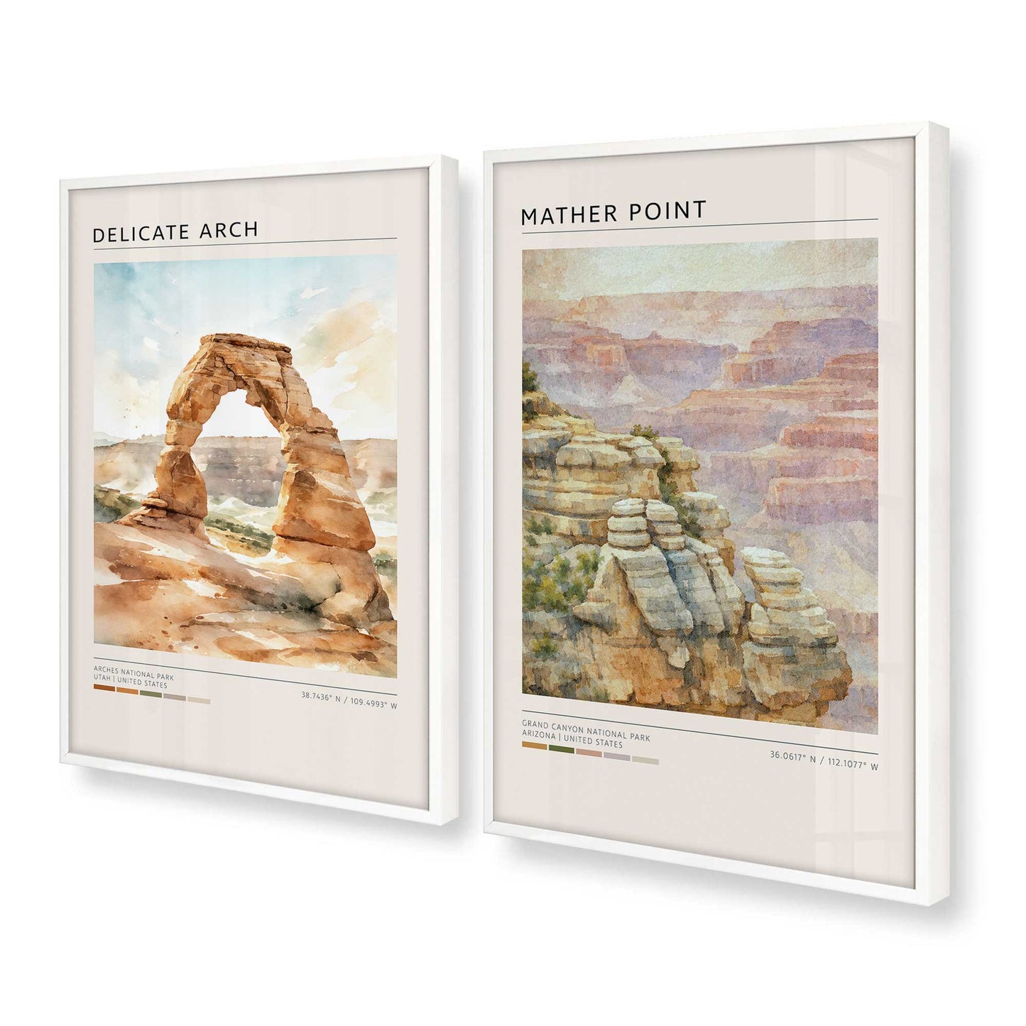 [Color:Opaque White], Picture of art in a Opaque White frame at an angle