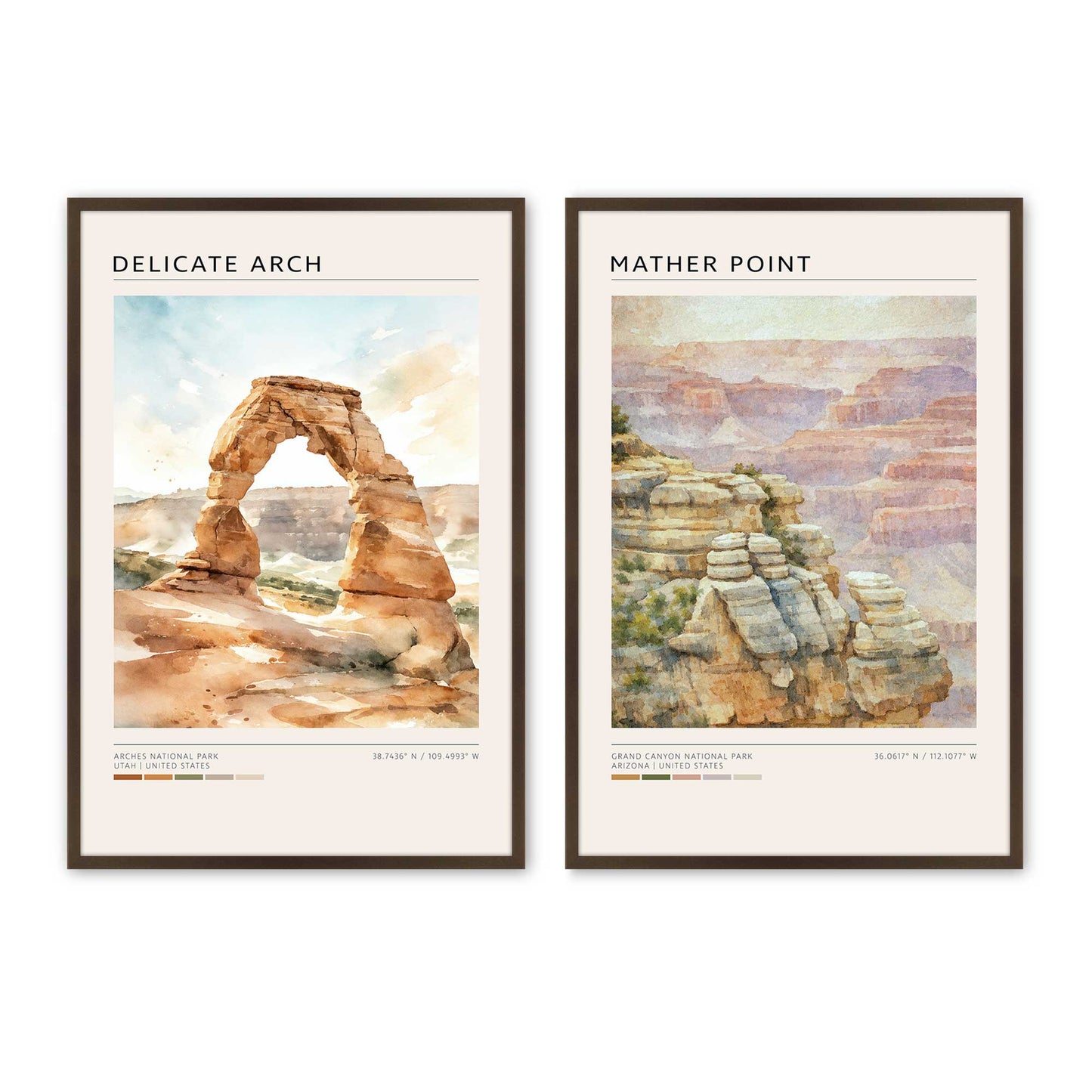 [Color:Belvinder Brown], Picture of art in a Belvinder Brown frame