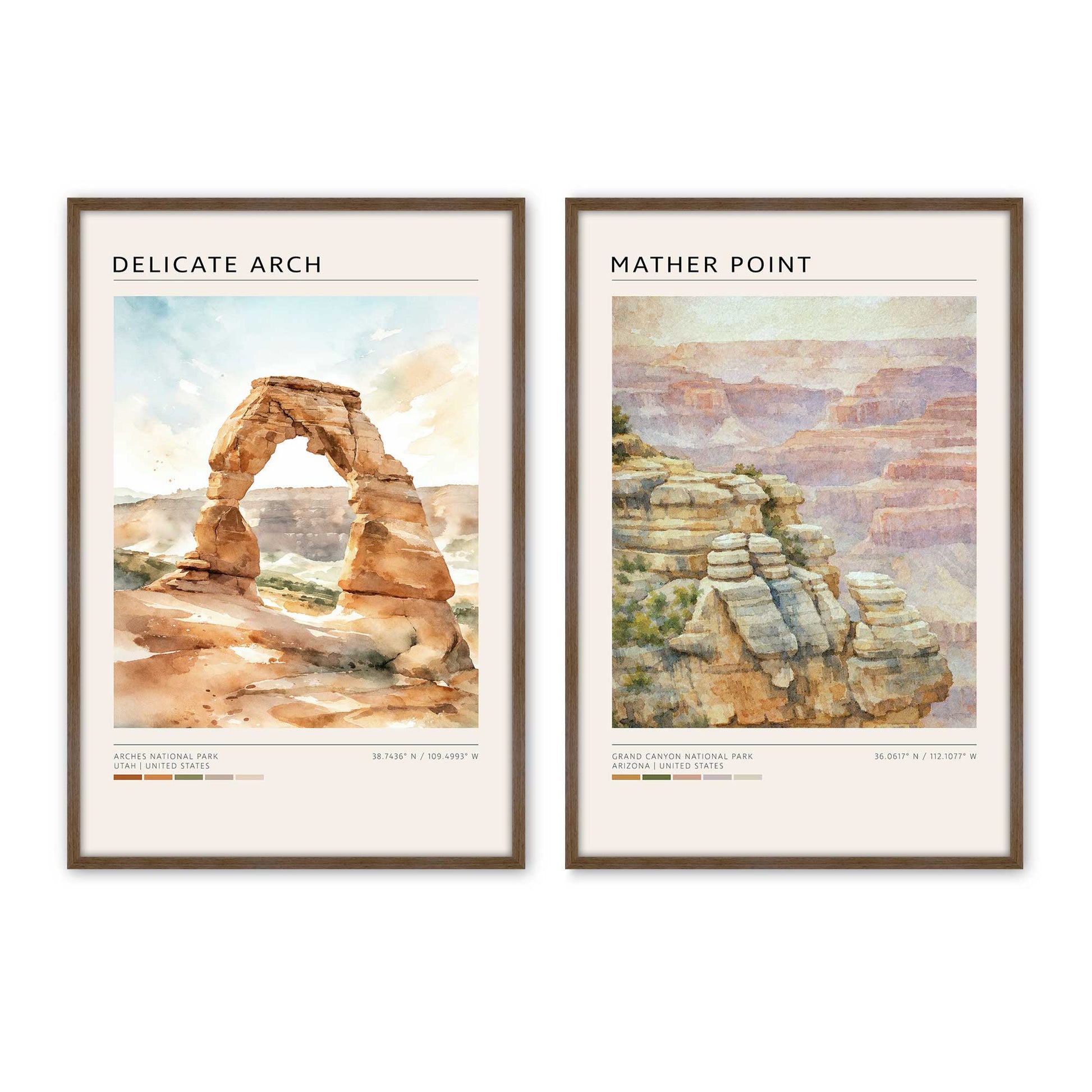 [Color:Walnut], Picture of art in a Walnut frame