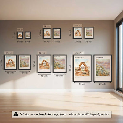 Delicate Arch & Mather Point Set of 2 Prints