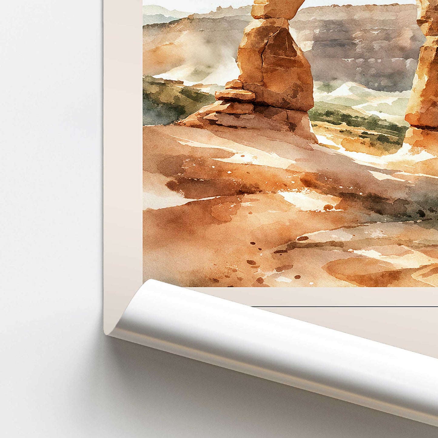 [color:Rolled Print], Picture of close up of art