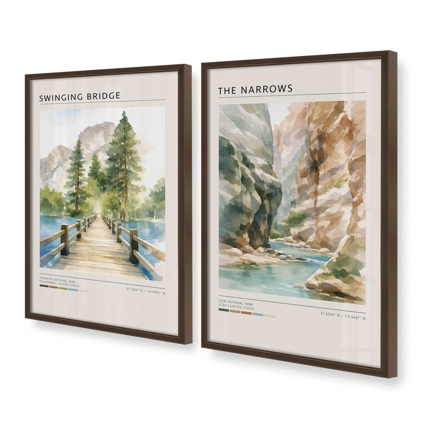 [Color:Belvinder Brown], Picture of art in a Belvinder Brown frame at an angle