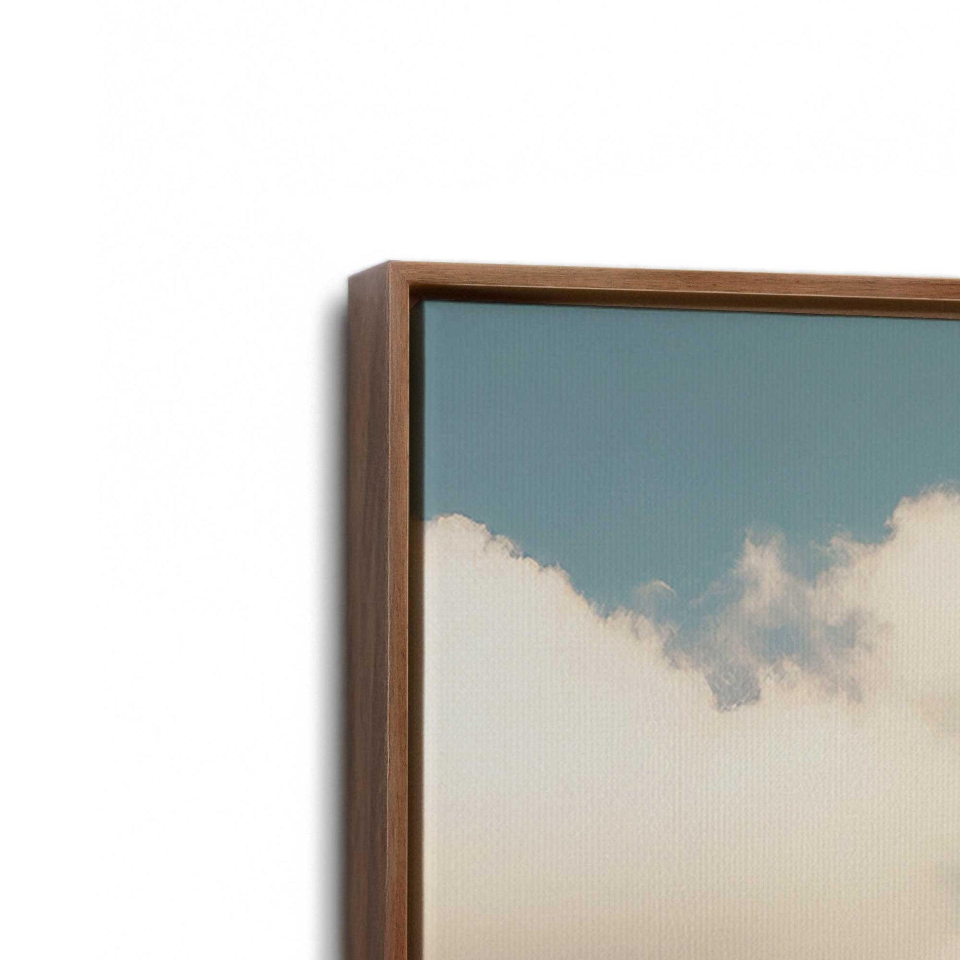 [Color:Walnut], Picture of art in a Walnut frame at an angle