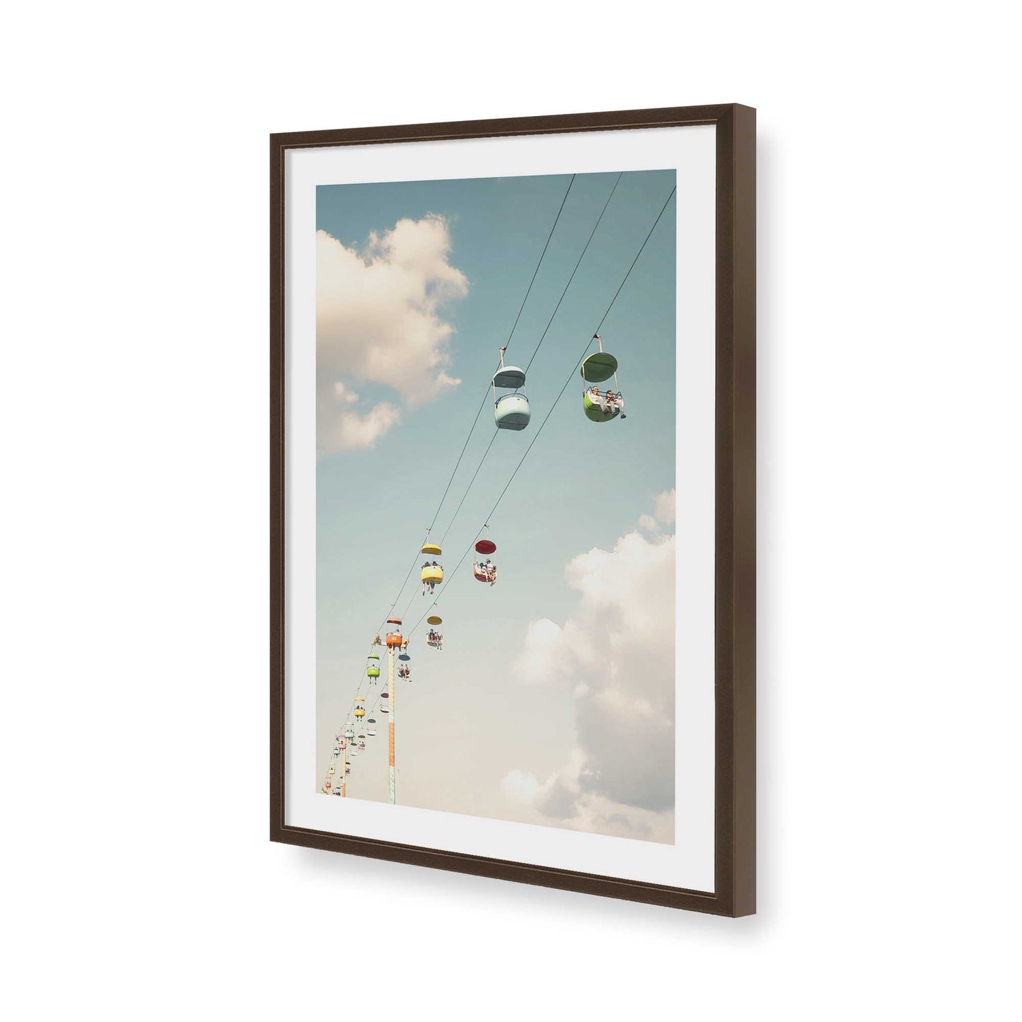 [Color:Brown], Picture of art in a Brown frame of the corner