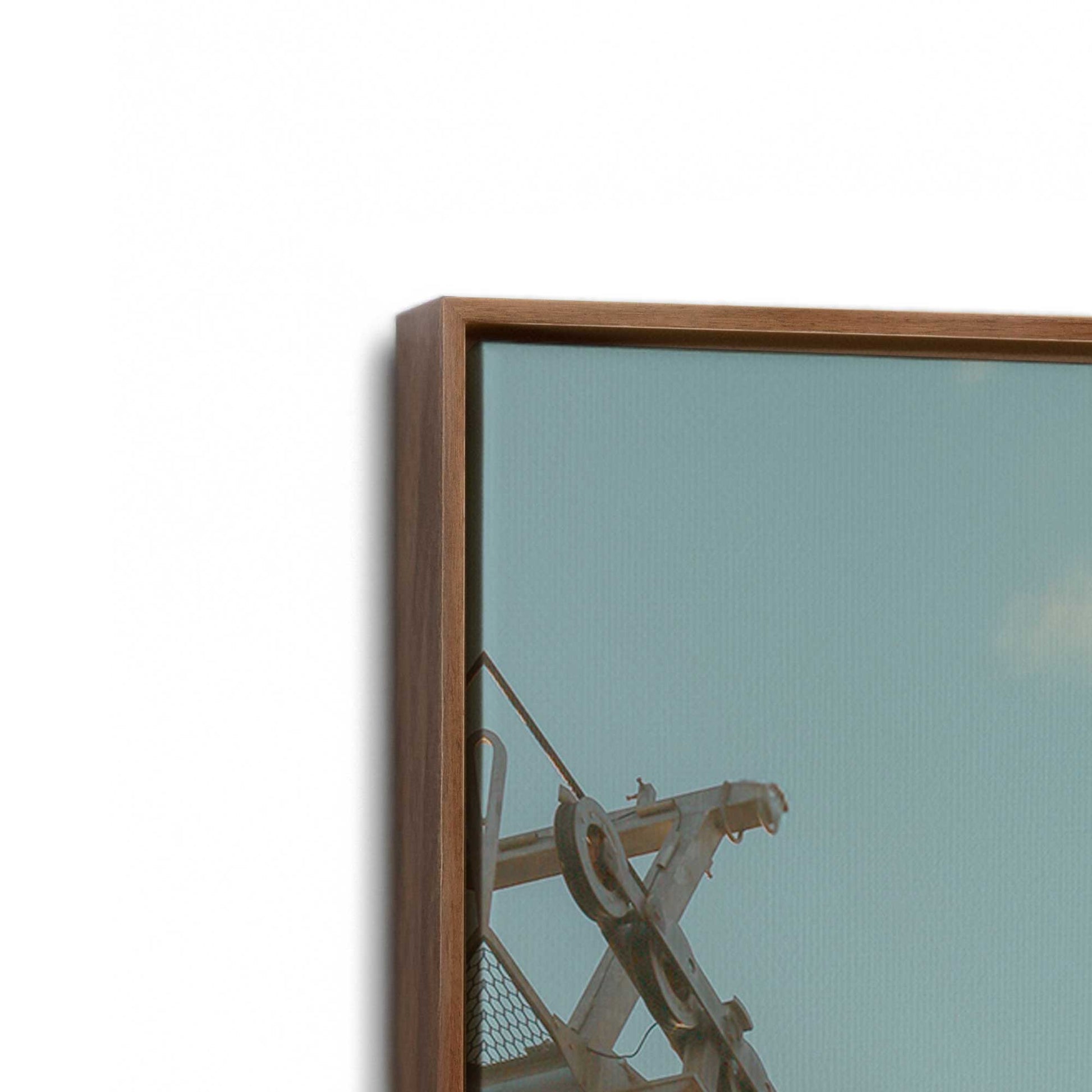 [Color:Walnut], Picture of art in a Walnut frame at an angle