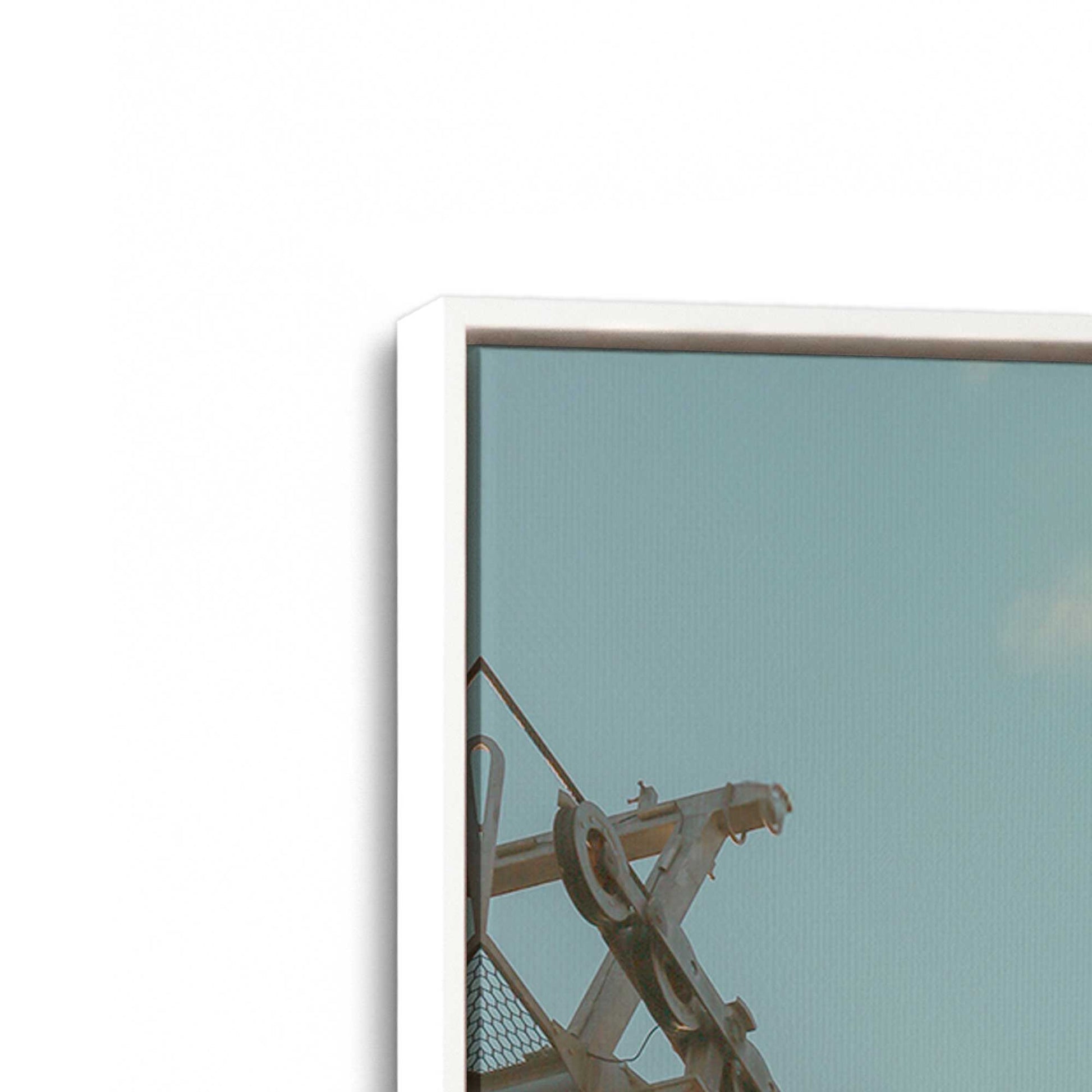 [Color:Opaque White], Picture of art in a White frame at an angle