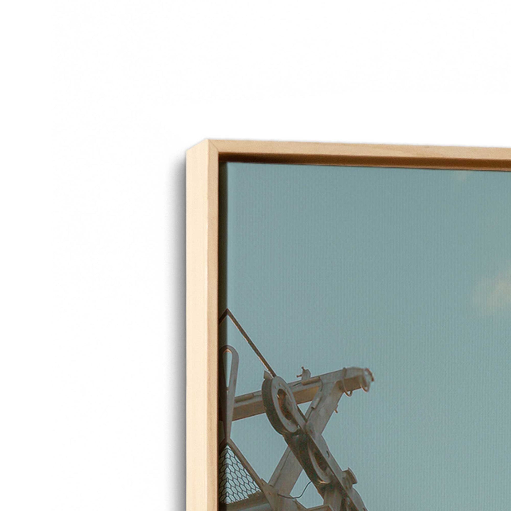 [Color:American Maple], Picture of art in a American Maple frame at an angle