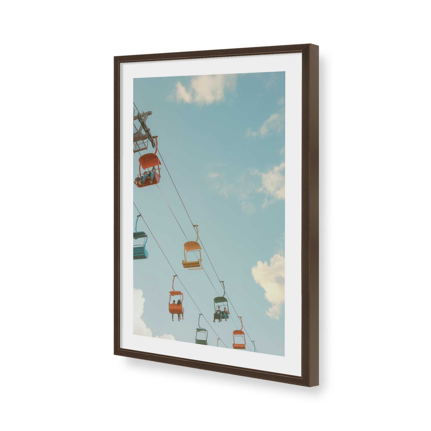 [Color:Brown], Picture of art in a Brown frame of the corner