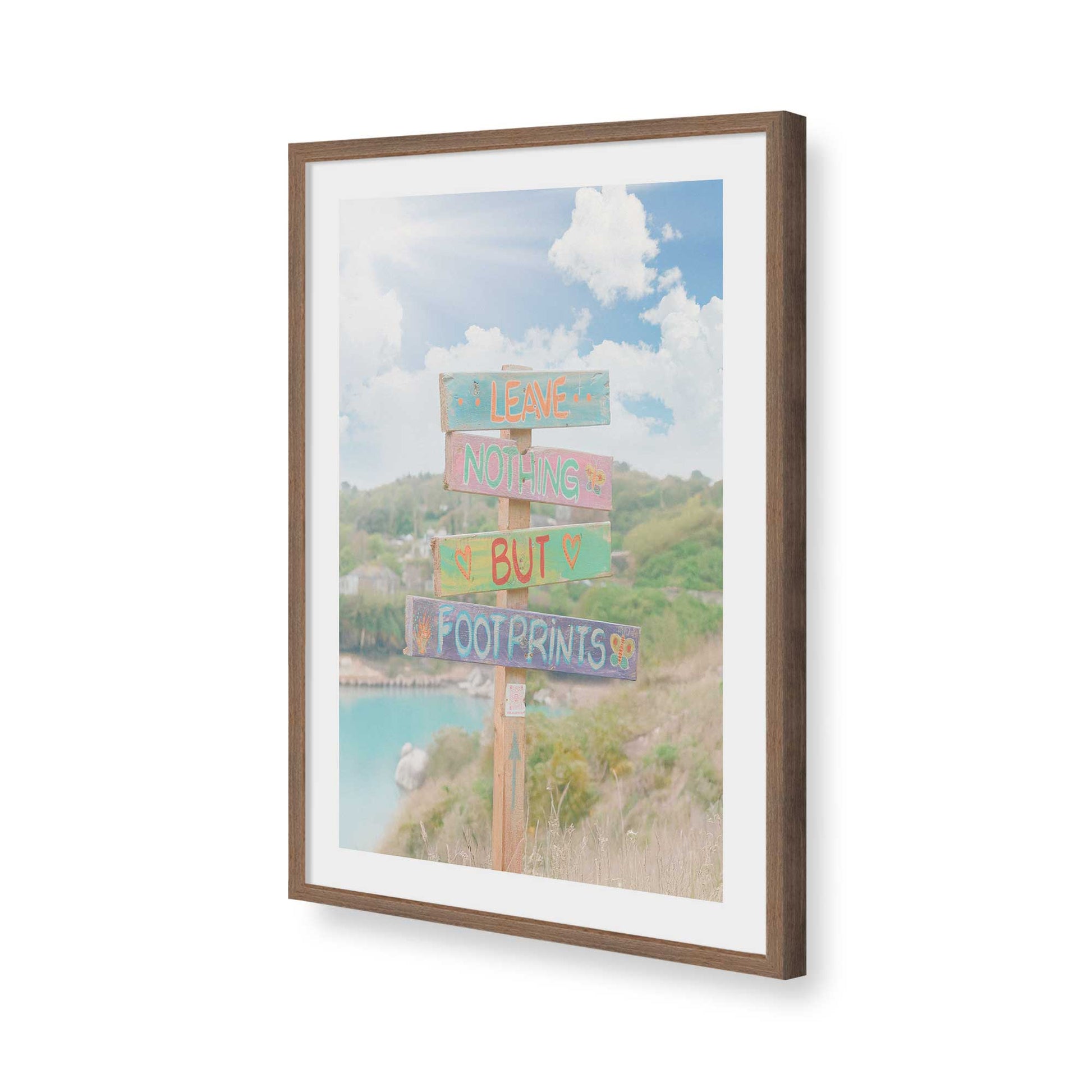 [Color:Walnut], Picture of art in a Walnut frame of the corner