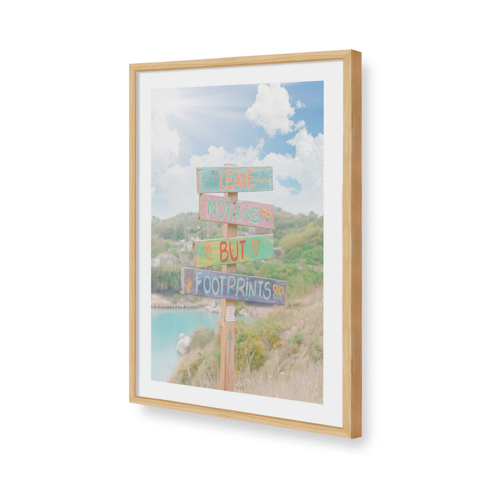 [Color:American Maple], Picture of art in a American Maple frame of the corner