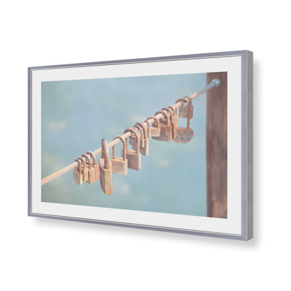 [Color:Polished Chrome], Picture of art in a Polished Chrome frame of the corner