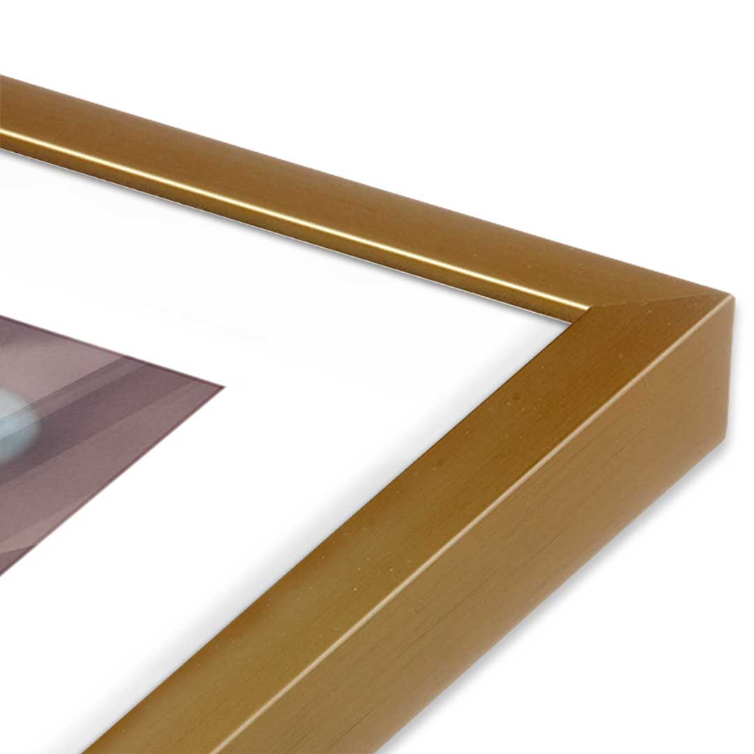 [Color:Polished Gold], Picture of art in a Polished Gold frame at an angle