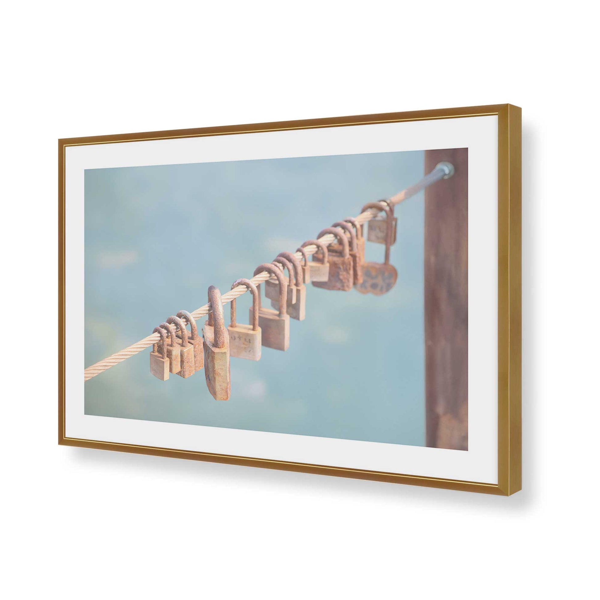[Color:Polished Gold], Picture of art in a Polished Gold frame of the corner