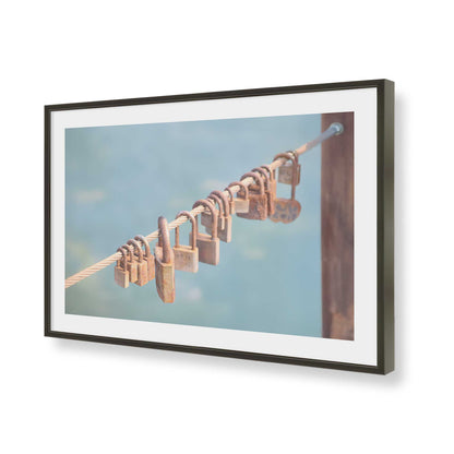 [Color:Satin Black], Picture of art in a Satin Black frame of the corner