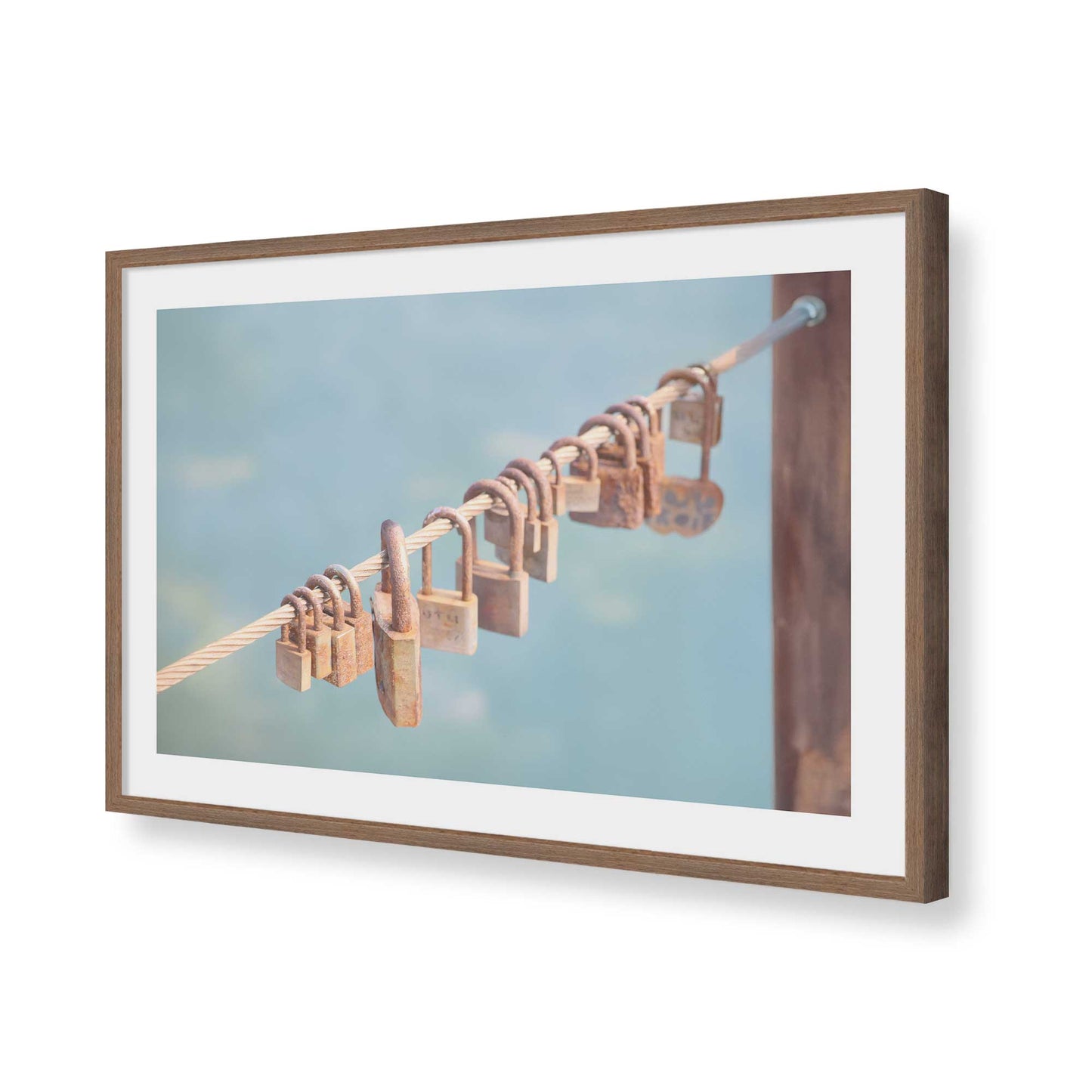 [Color:Walnut], Picture of art in a Walnut frame of the corner