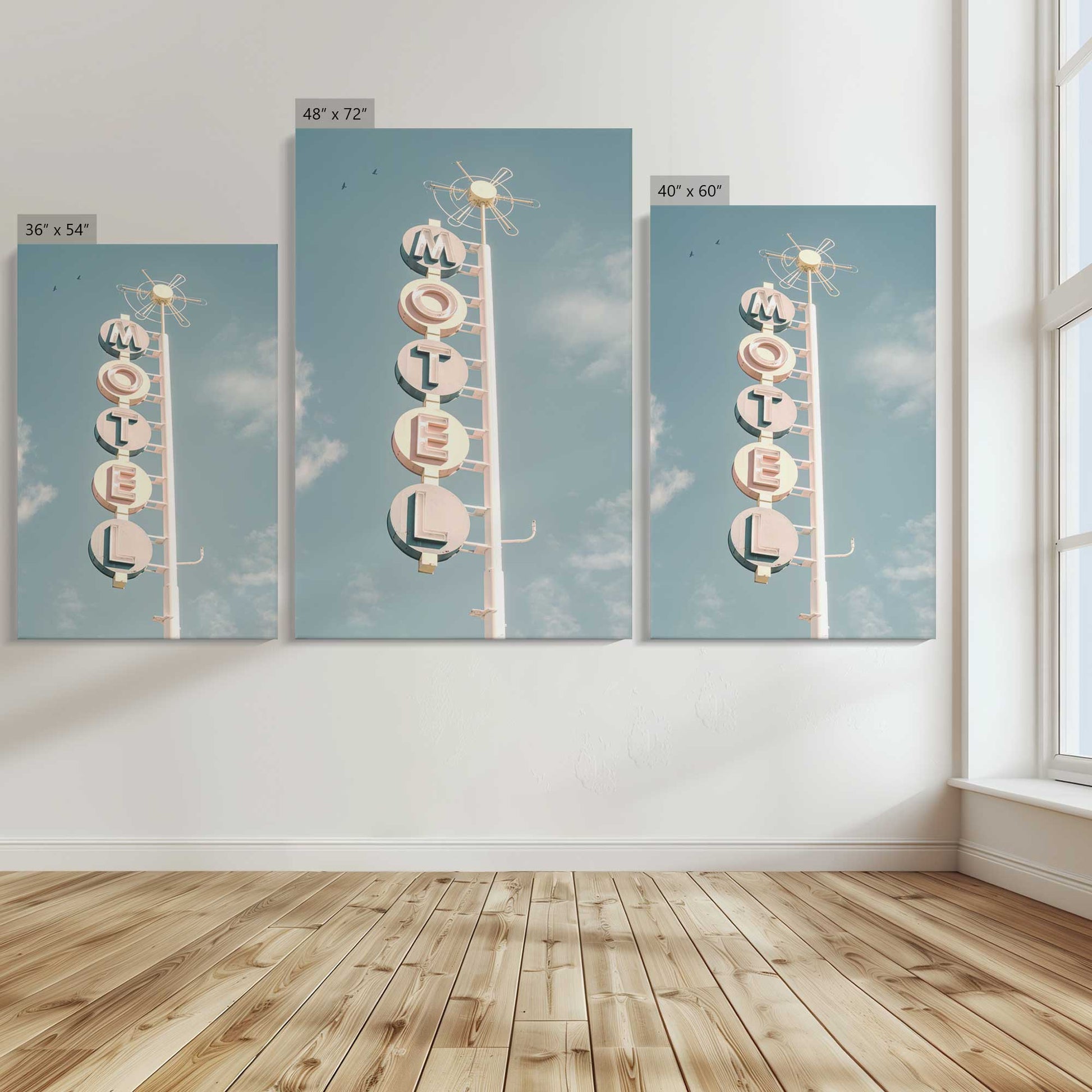 [Color:Stretched Canvas], Image showing the size comparisons