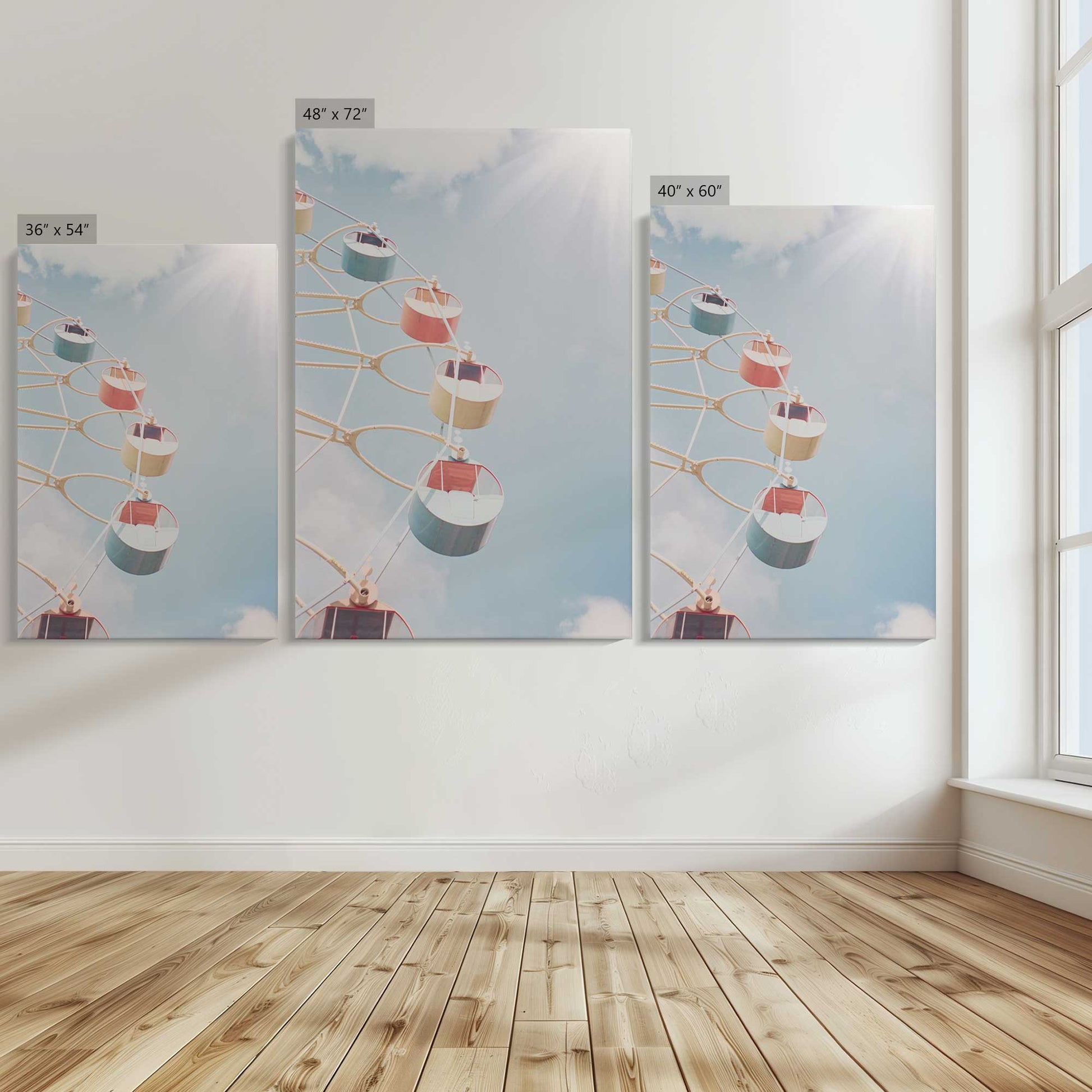 [Color:Stretched Canvas], Image showing the size comparisons