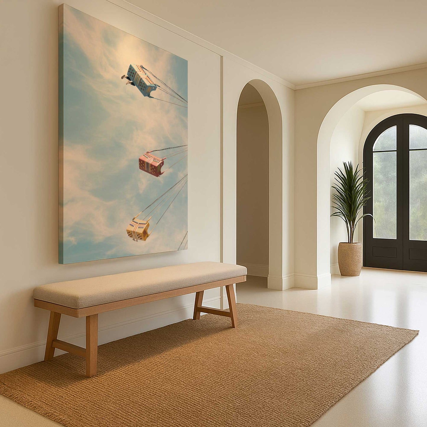 [Color:Stretched Canvas], Picture of art in a room
