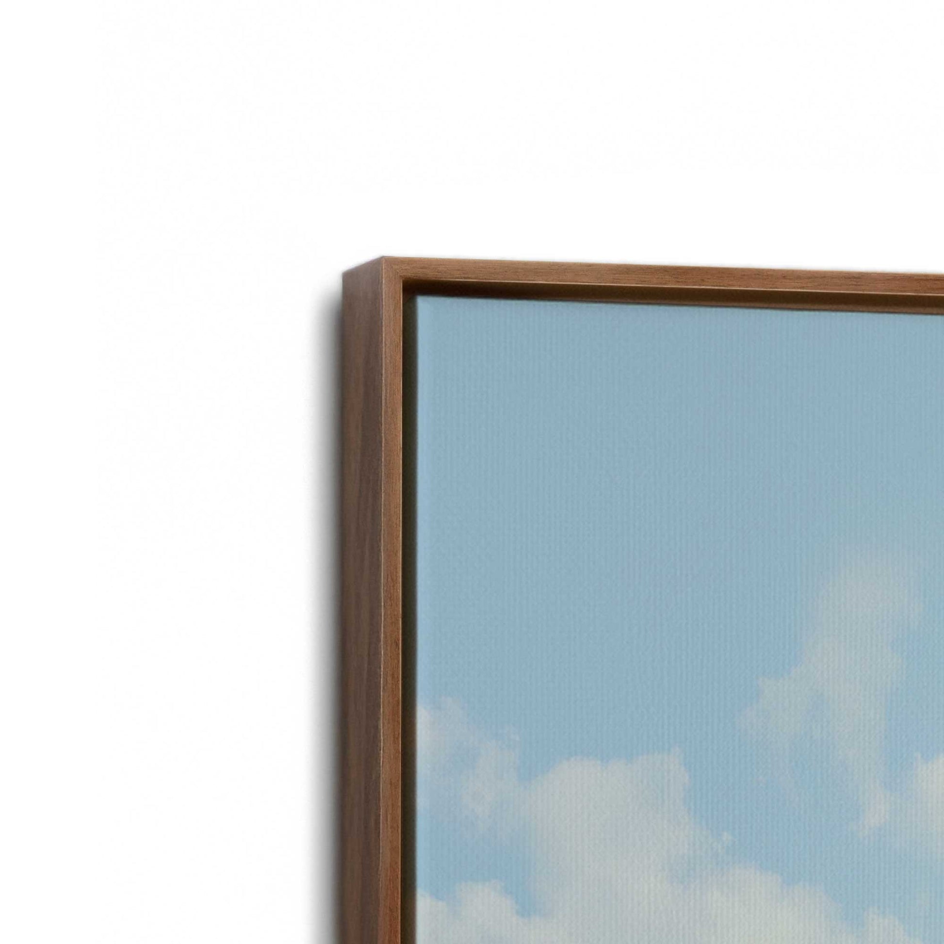 [Color:Walnut], Picture of art in a Walnut frame at an angle