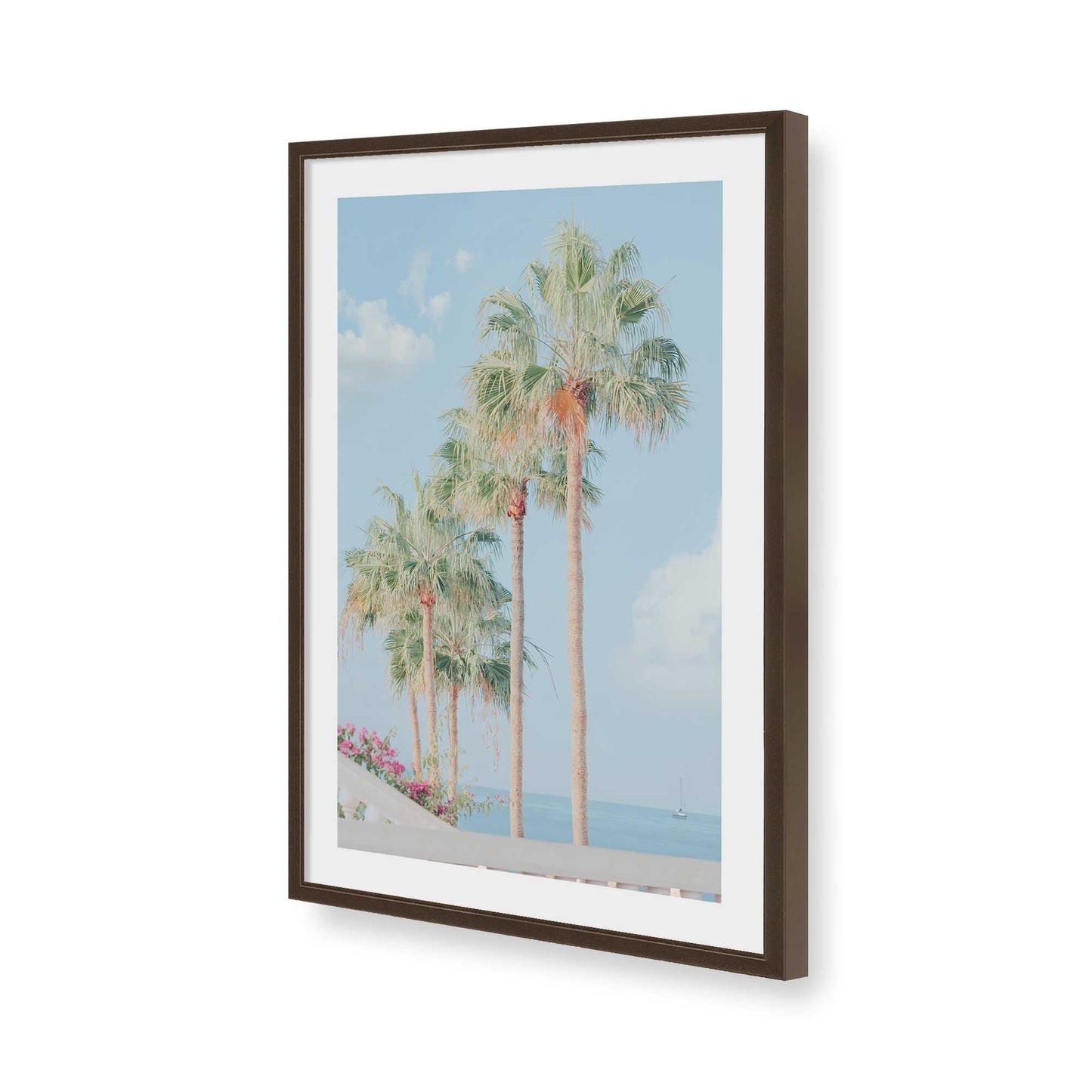 [Color:Brown], Picture of art in a Brown frame of the corner