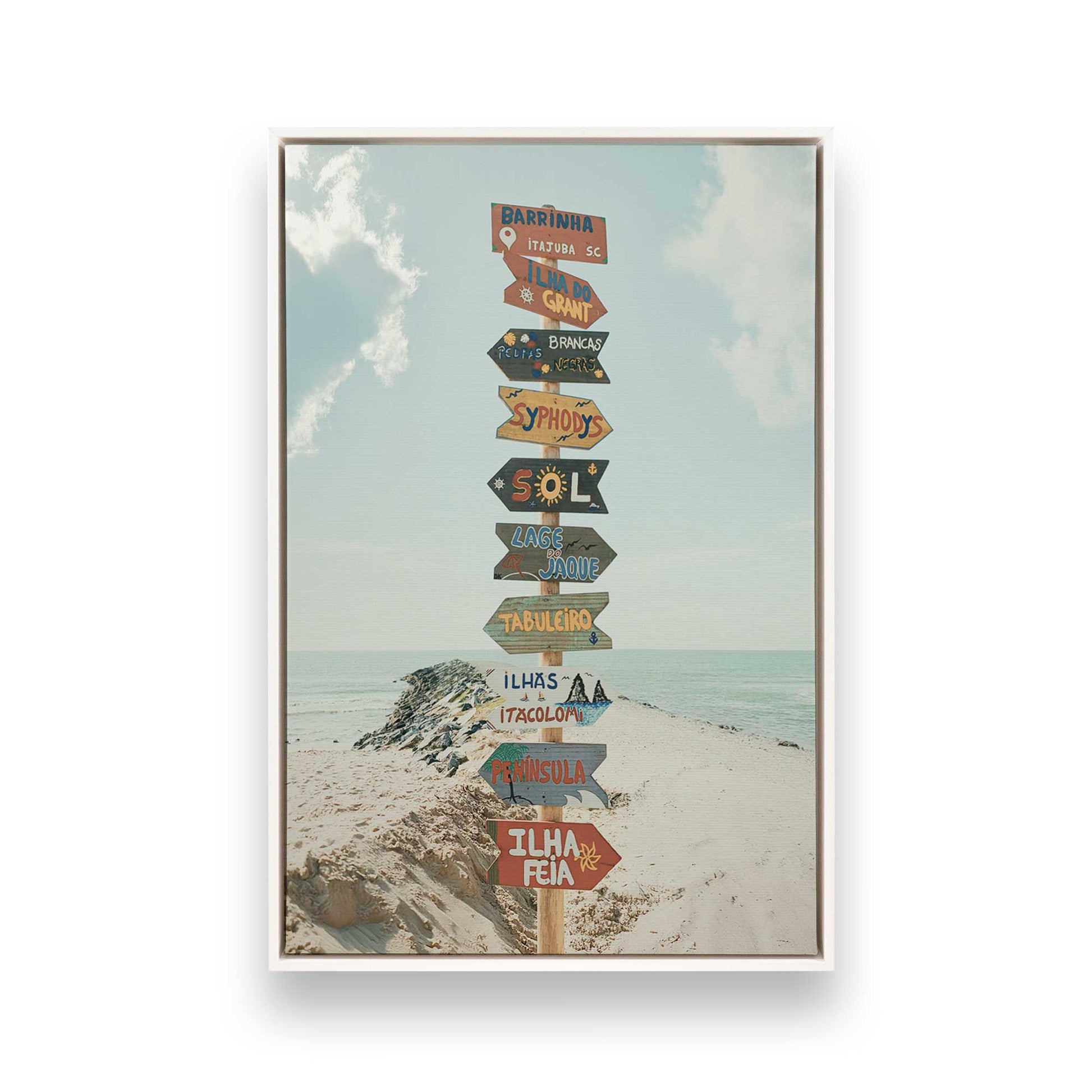 [Color:Opaque White], Picture of art in a White frame