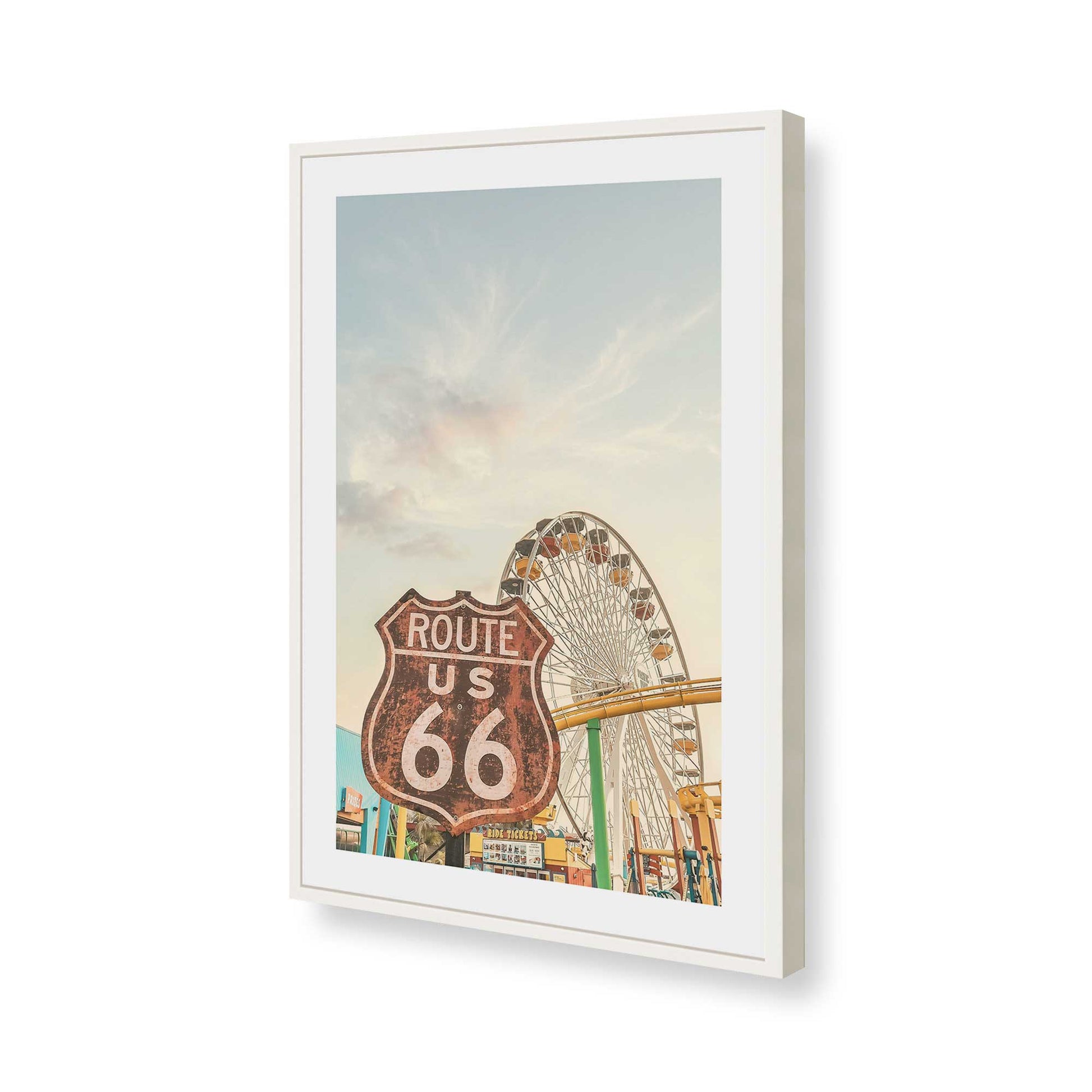 [Color:Opaque White], Picture of art in a Opaque White frame of the corner