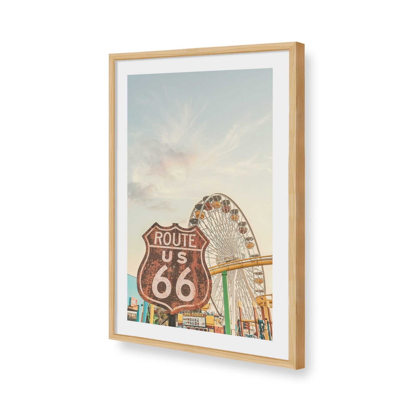 [Color:American Maple], Picture of art in a American Maple frame of the corner