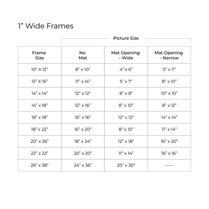 Hammered White Medium Width Wall Frame