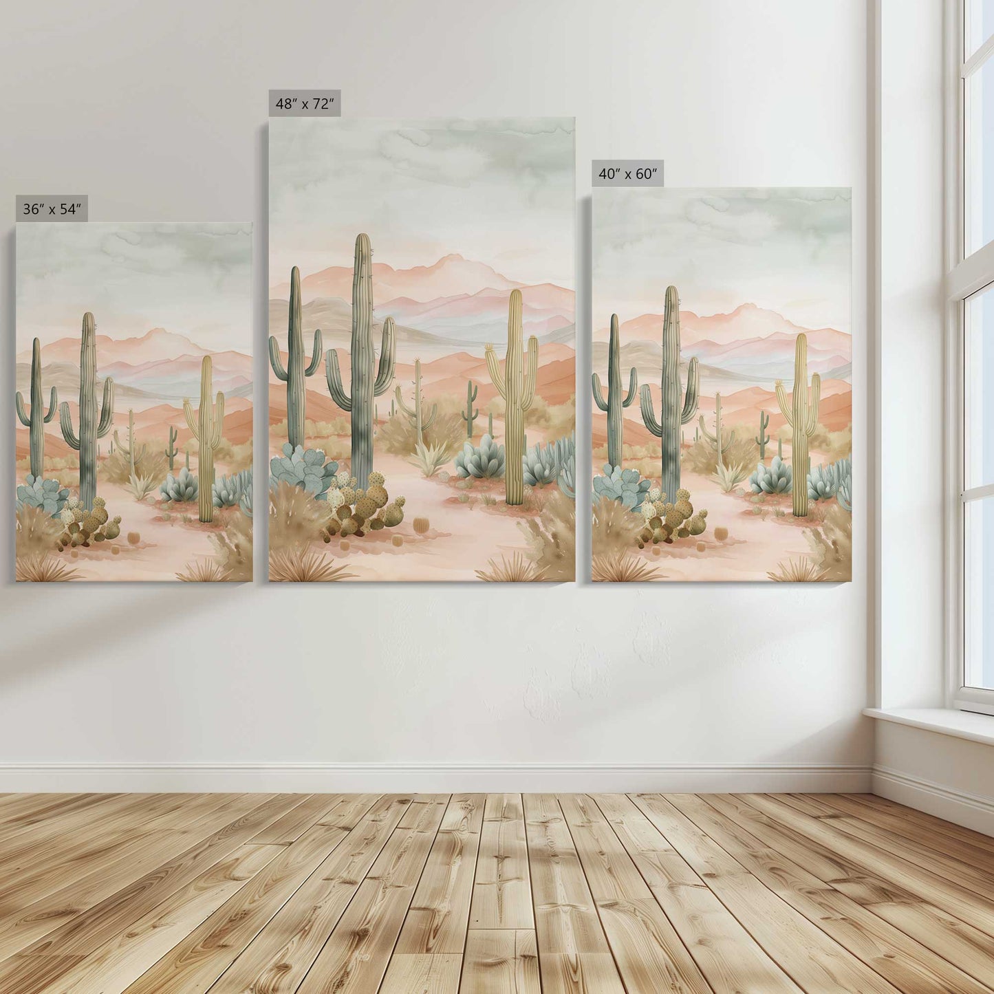 [Color:Stretched Canvas], Image showing the size comparisons