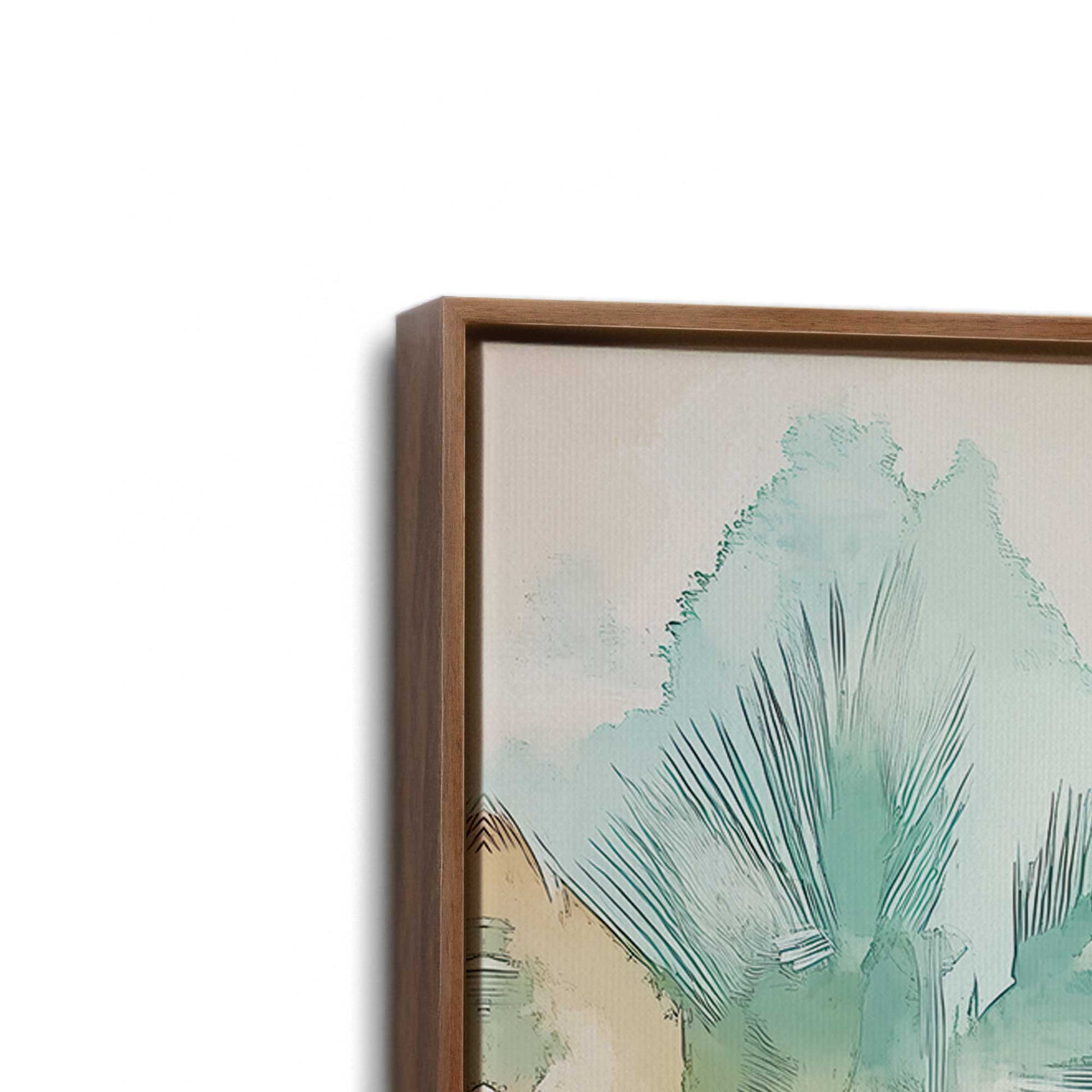 [Color:Walnut], Picture of art in a Walnut frame at an angle