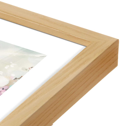 [Color:American Maple], Picture of art in a American Maple frame at an angle