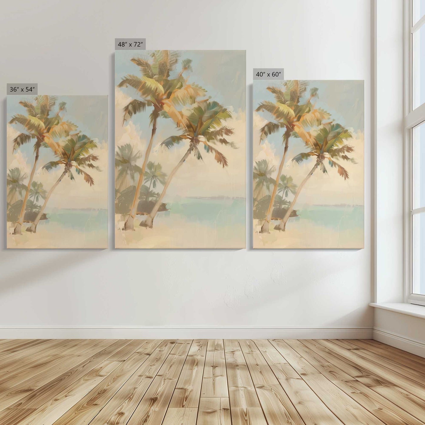 [Color:Stretched Canvas], Image showing the size comparisons