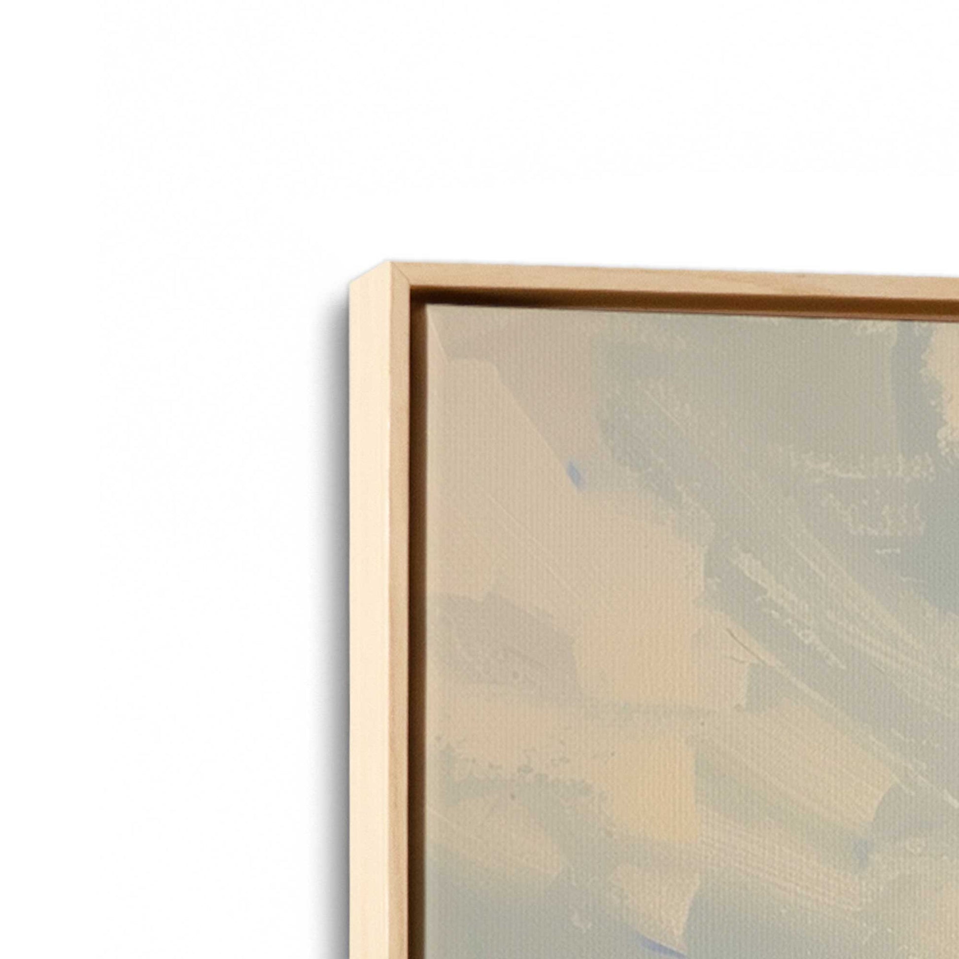 [Color:American Maple], Picture of art in a American Maple frame at an angle