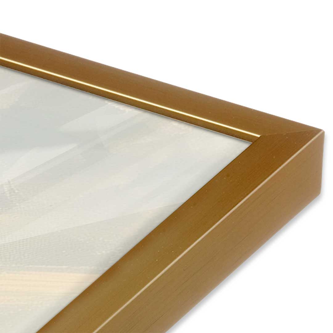 [Color:Polished Gold], Picture of art in a Polished Gold frame at an angle