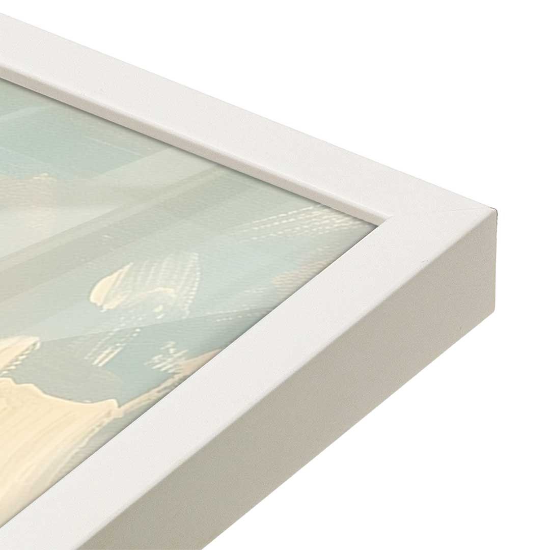 [Color:Opaque White], Picture of art in a Opaque White frame at an angle
