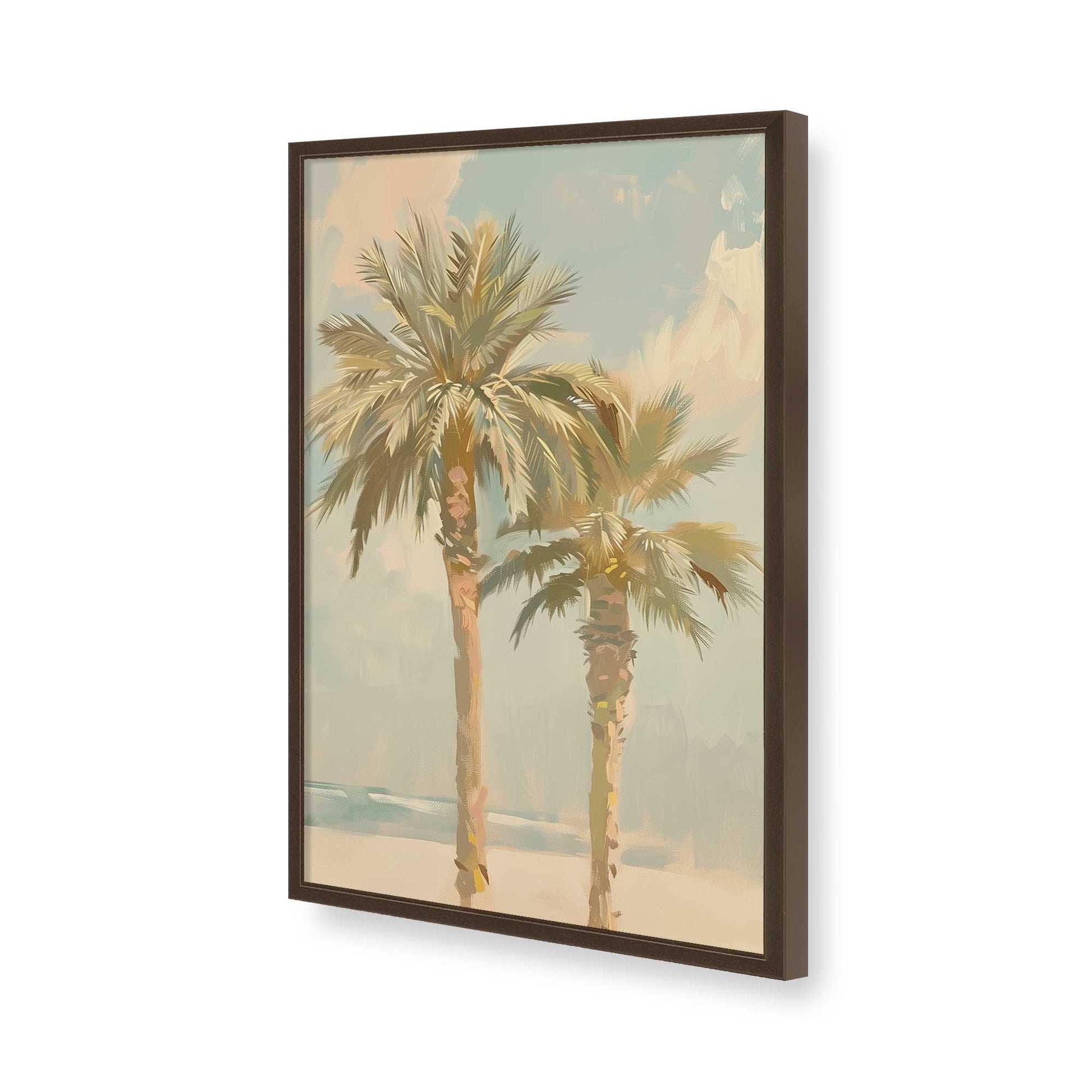 [Color:Brown], Picture of art in a Brown frame of the corner