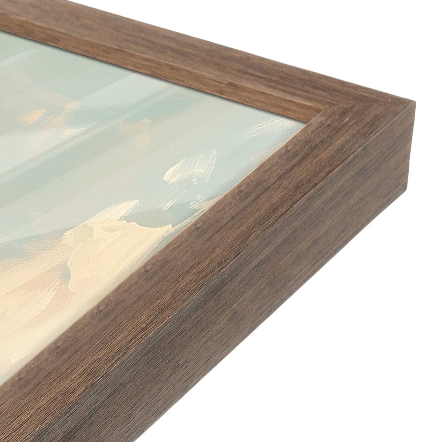 [Color:Walnut], Picture of art in a Walnut frame at an angle